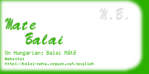 mate balai business card